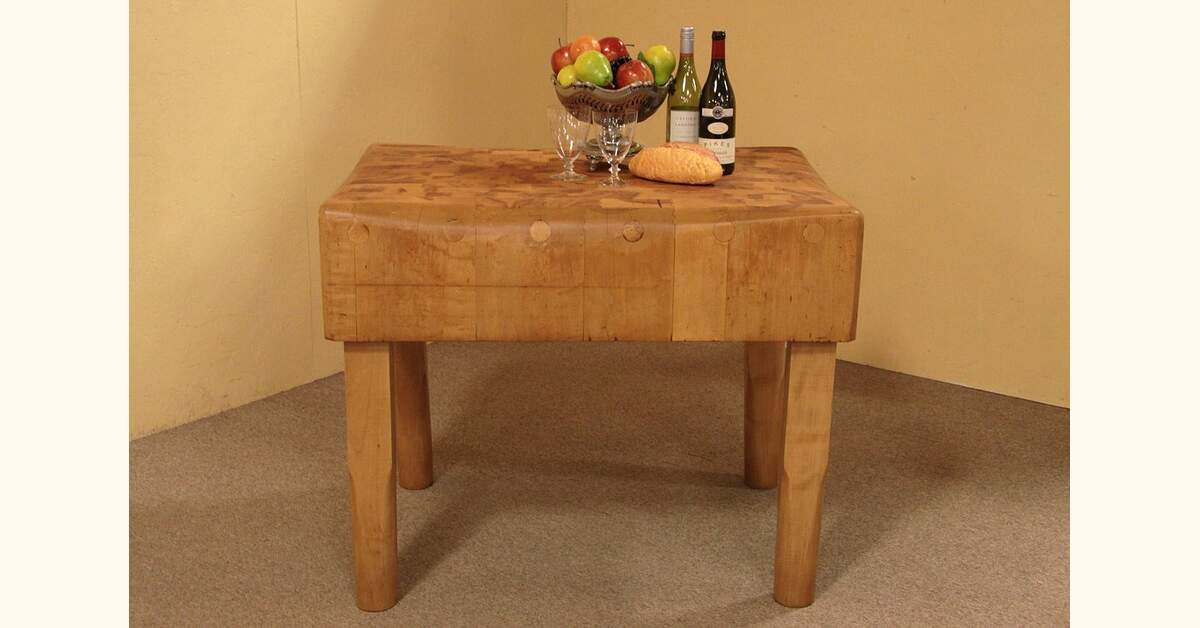 Country Maple Antique Butcher Chopping Block