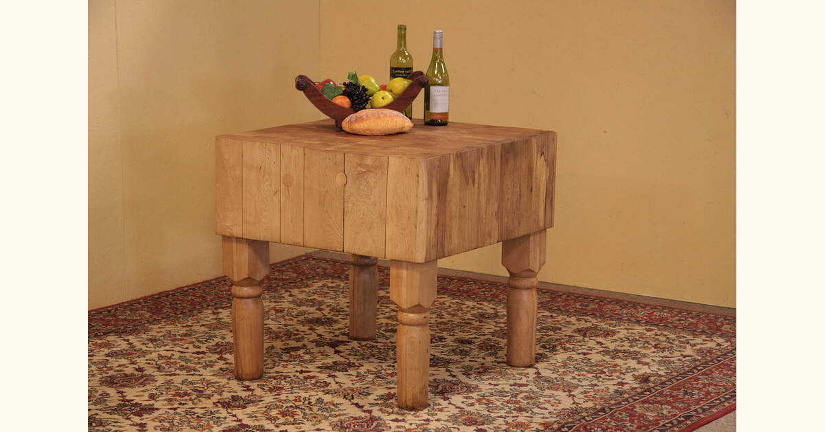 Victorian Maple Butcher's Chopping Block