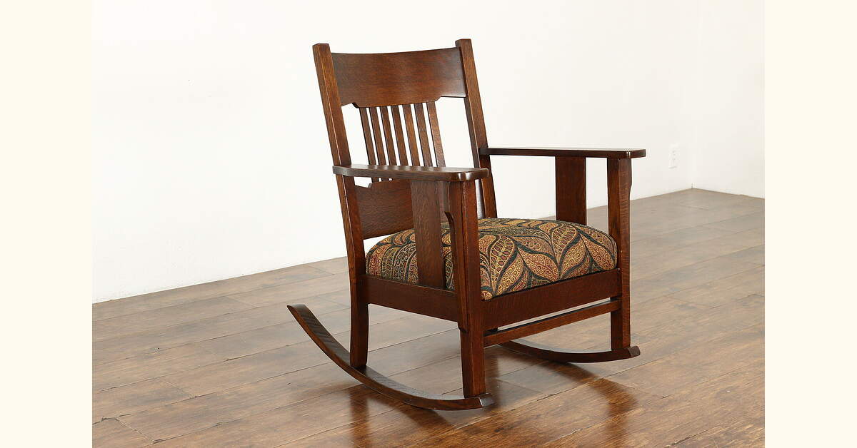 Craftsman Rocker Arts & Crafts Mission Oak Antique Rocker Craftsman Rocking Chair