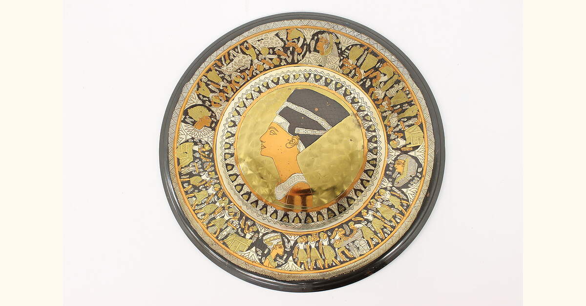 コレクション NEFERTITI 22K Hand Paint PORCELAIN PLATE egypt42791plate-1.jpg