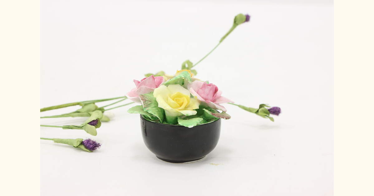 Coalport Miniature China Flower Pot