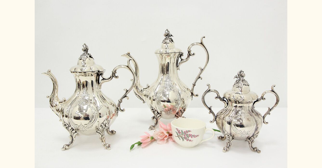 【Reed & Barton】 コーヒーポット Winthrop Reed and Barton Vintage Regent Pewter Winthrop 5 Piece