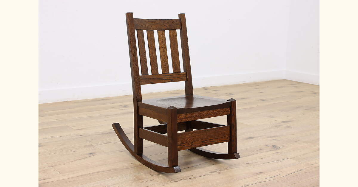 Craftsman Rocker Arts & Crafts Mission Oak Antique Craftsman Rocker