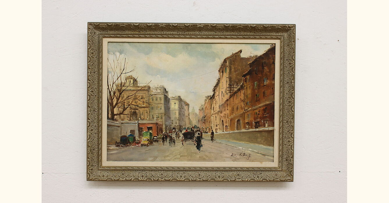 1960 s Rare Original Oil Painting Anthony Cabbetti Fall