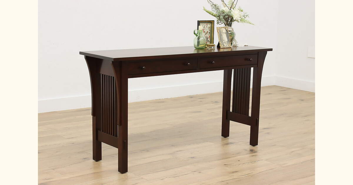 Stickley Craftsman Design Cherry Hall Table or Sofa Console