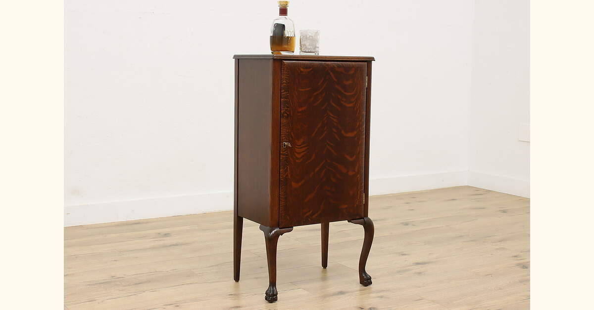Victorian Antique Oak Music, Bath or Wine Cabinet, Revell