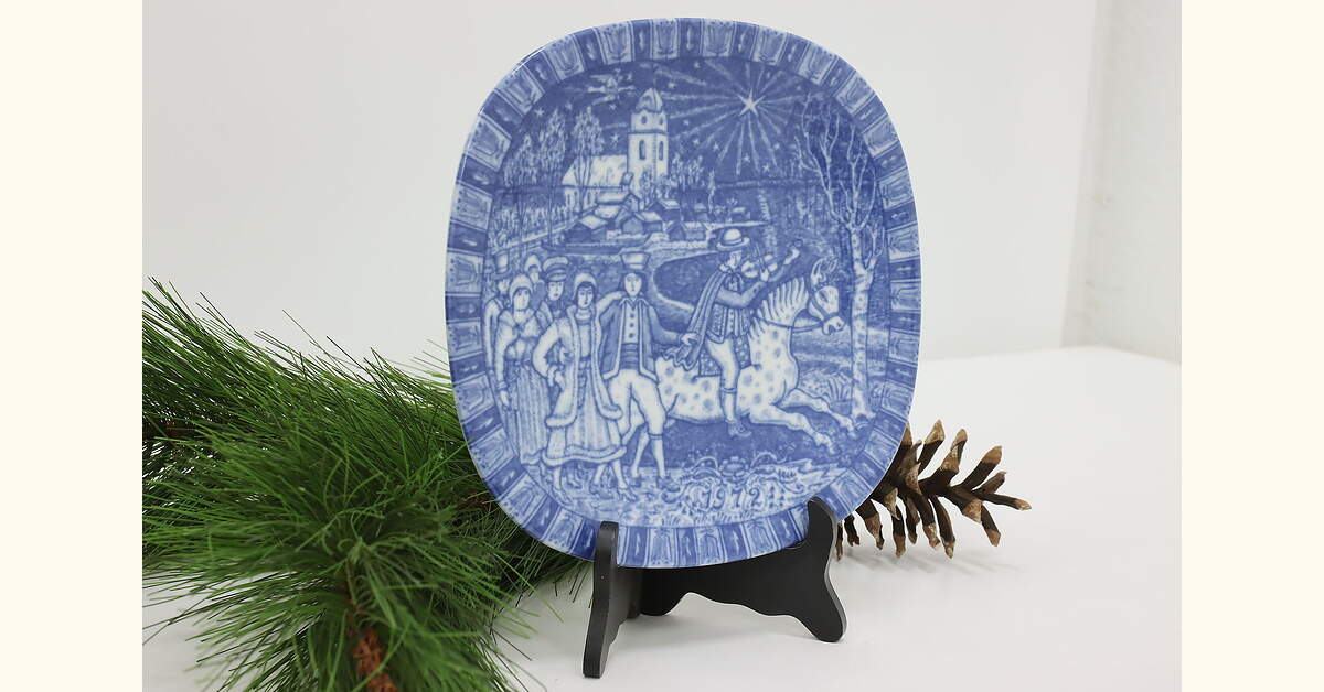 Swedish Vintage Porcelain 1972 Christmas Plate, Rorstrand