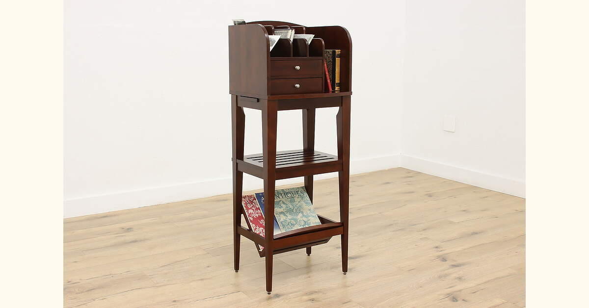 Traditional Vintage Birch Office Library Book Stand Levenger