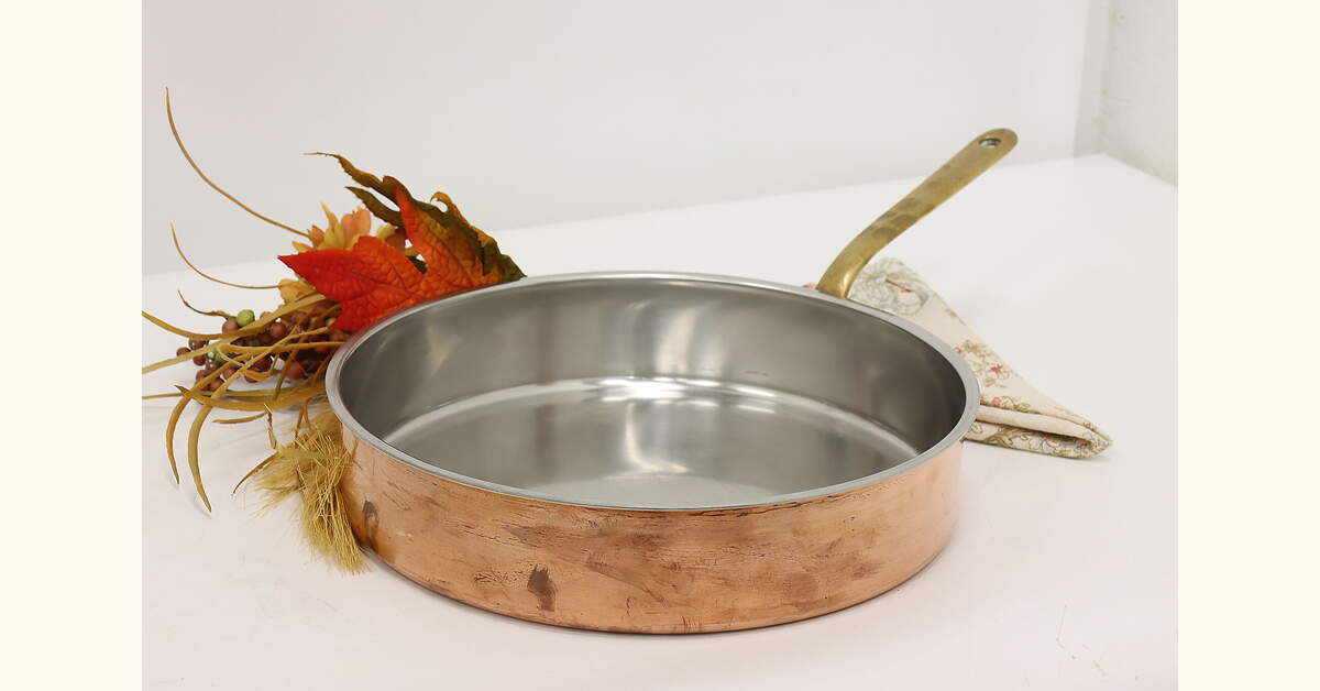 Culinox Farmhouse Vintage Swiss Copper Saute or Frying Pan