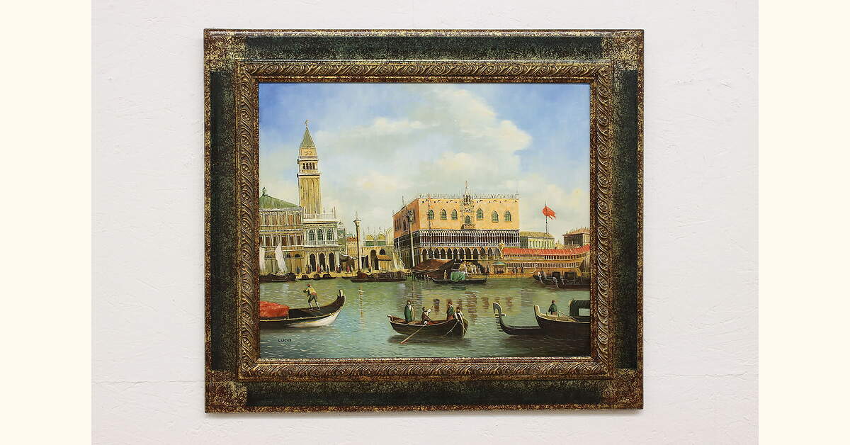 油絵イタリア、オルシーニ宮 油絵イタリア、オルシーニ宮 イタリア風景