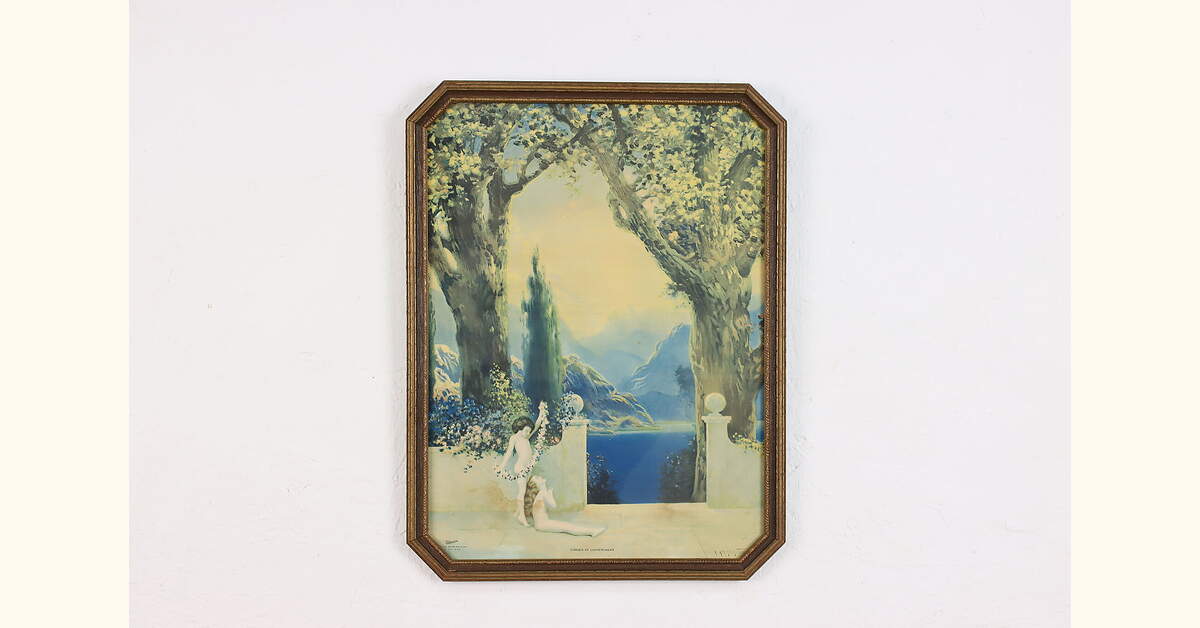 Garden of Contentment Antique Art Deco Print Atkinson 17.5 Garden of Contentment Antique Art Deco Print Atkinson 17.5