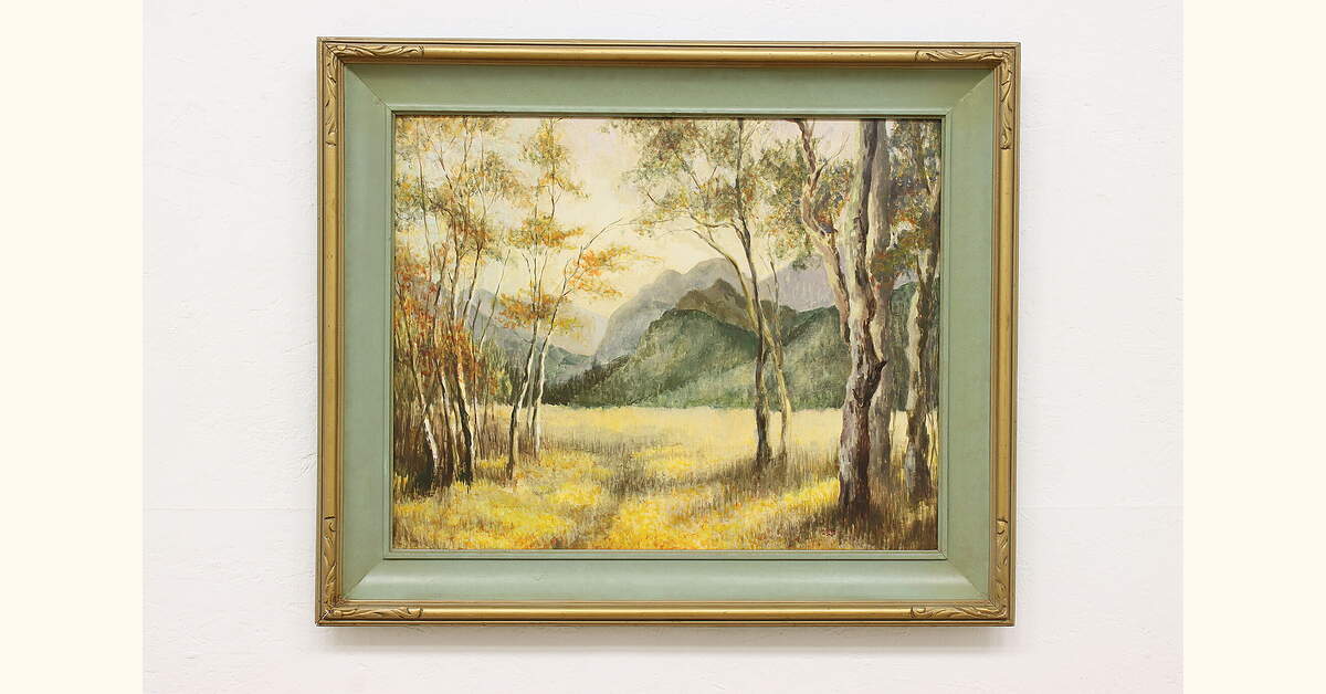 Wildflower Field Vintage Original Oil Painting Steiner 36.5