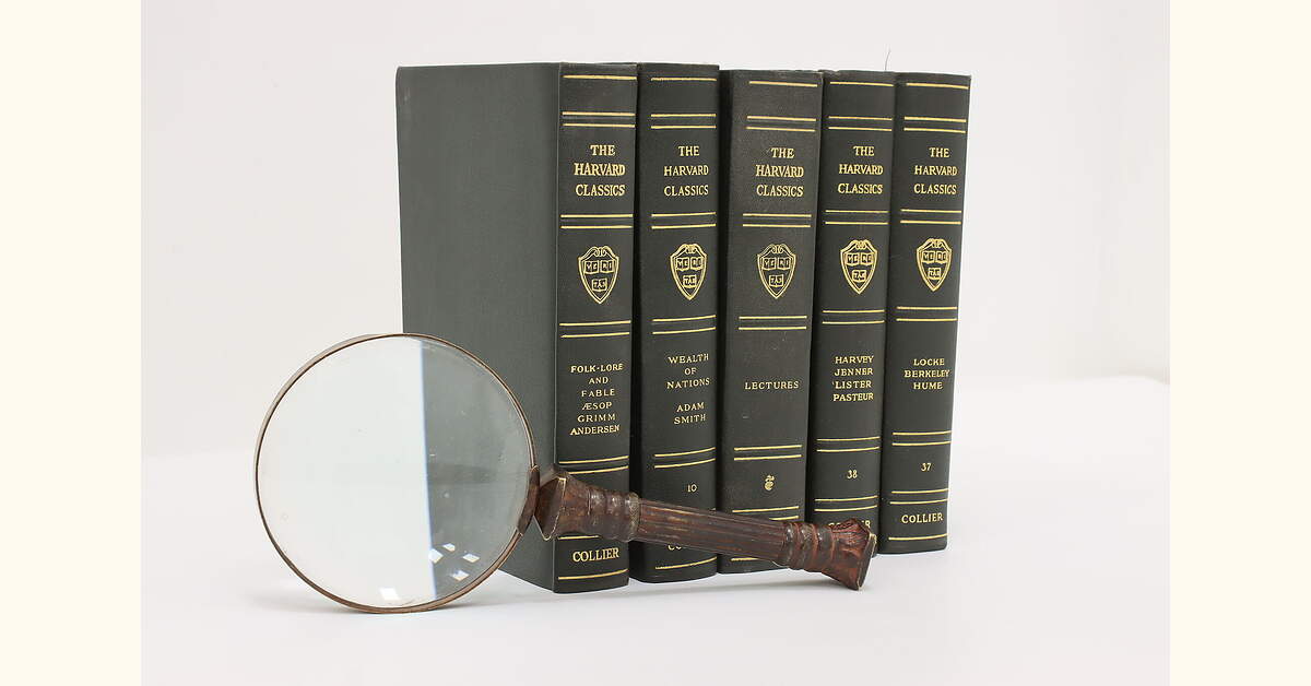 Set of 5 The Harvard Classics Antique Books