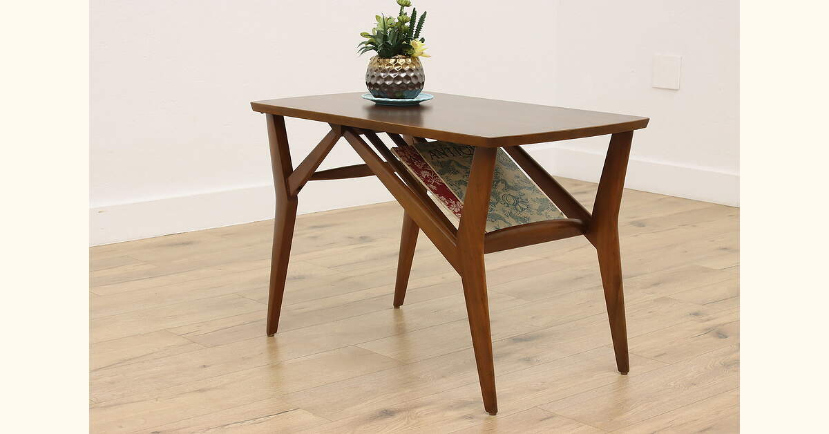 Midcentury Modern Vintage Walnut Coffee Side Table Mersman