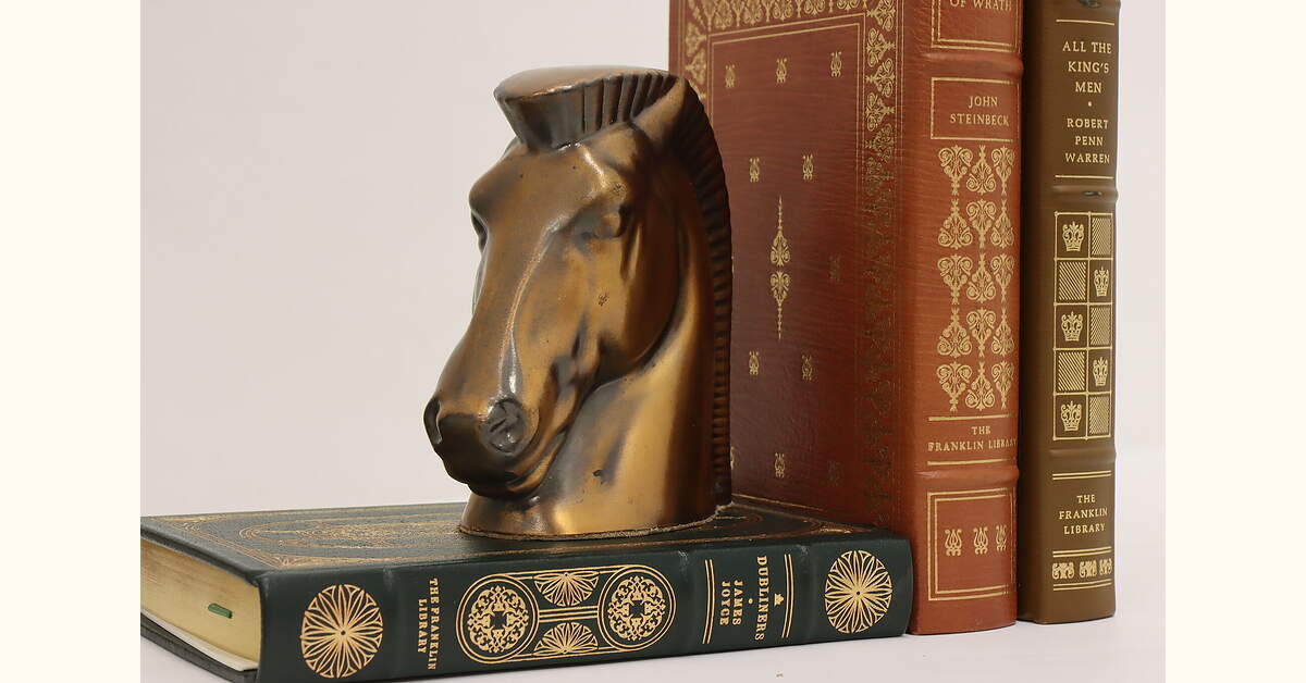 Horse Head Vintage Brass Finish Bookend or Sculpture